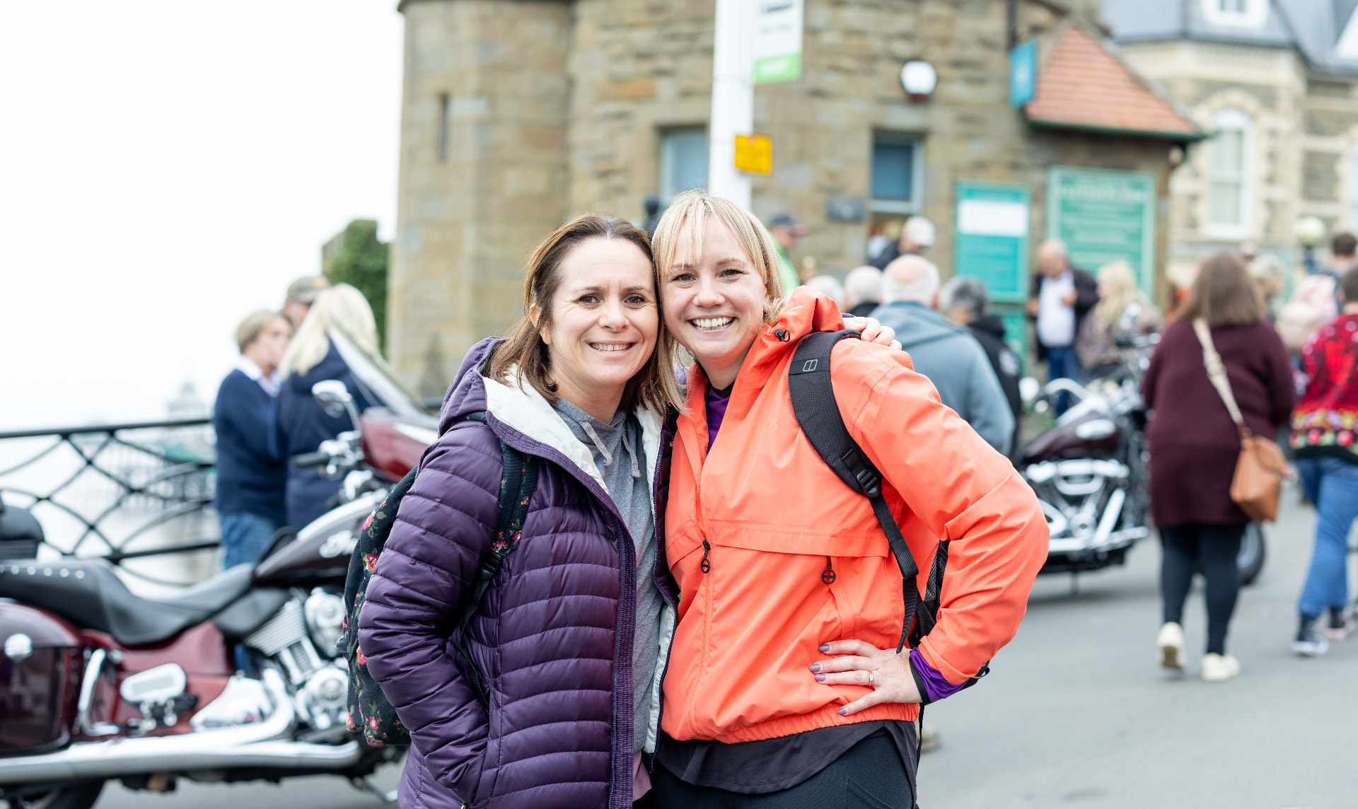 Two participants at the Clevedon start line